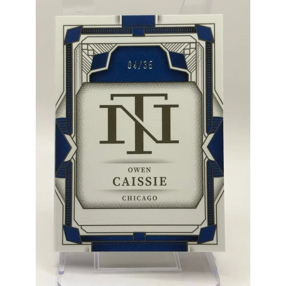 2024 National Treasures Owen Caissie Jersey Patch Auto Booklet 4/35 SP Cubs